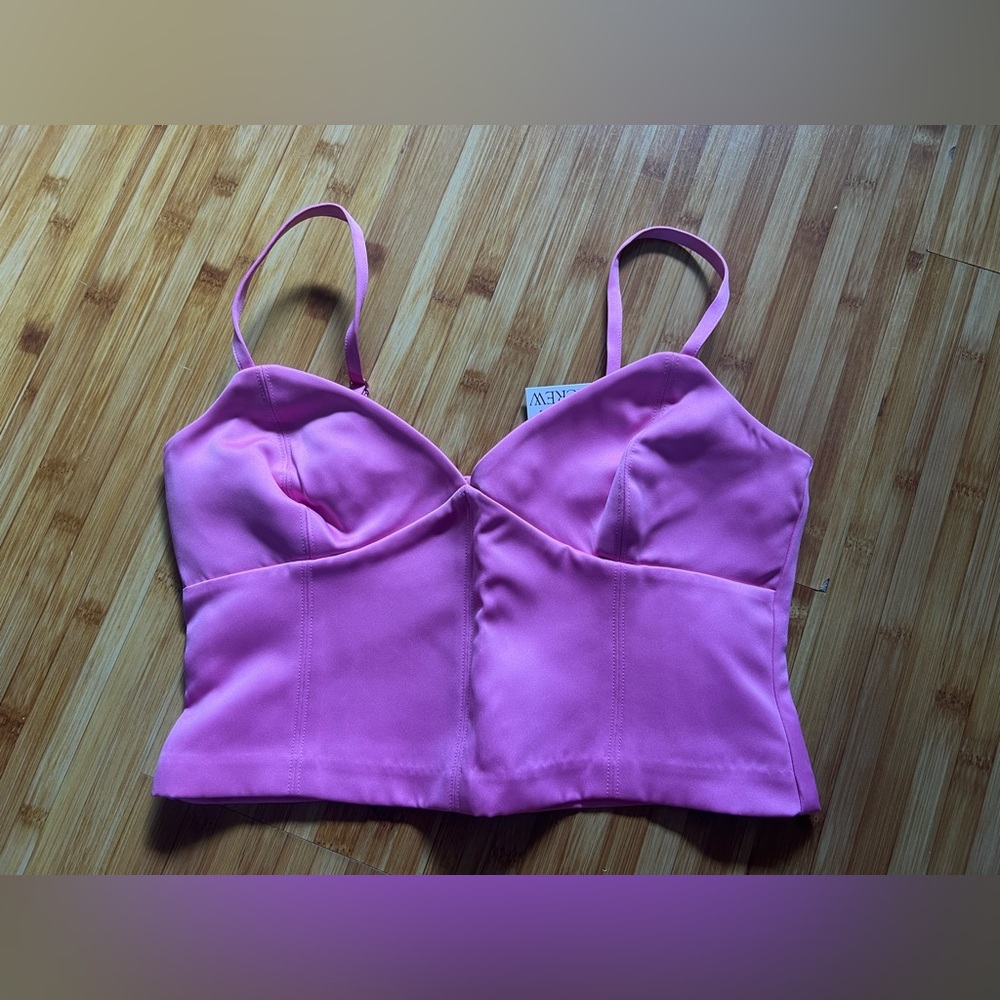 Christopher John Rogers X J.Crew bustier top in duchesse satin